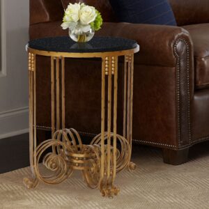 Amadeo Side Table – Klassische Raffinesse in Gold